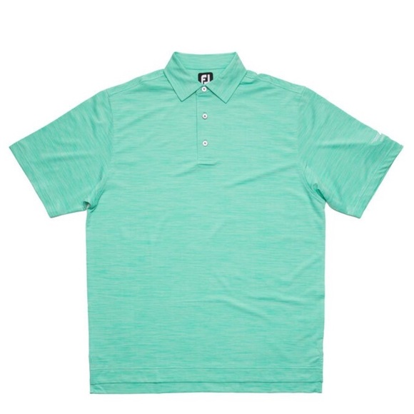 Foot Joy Mens Polo Collared 1/4 Button Golf Shirt Teal Green Sz Small - Picture 1 of 10